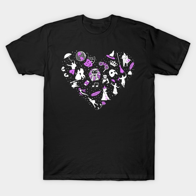 Love Broadway Musicals T-Shirt by KsuAnn